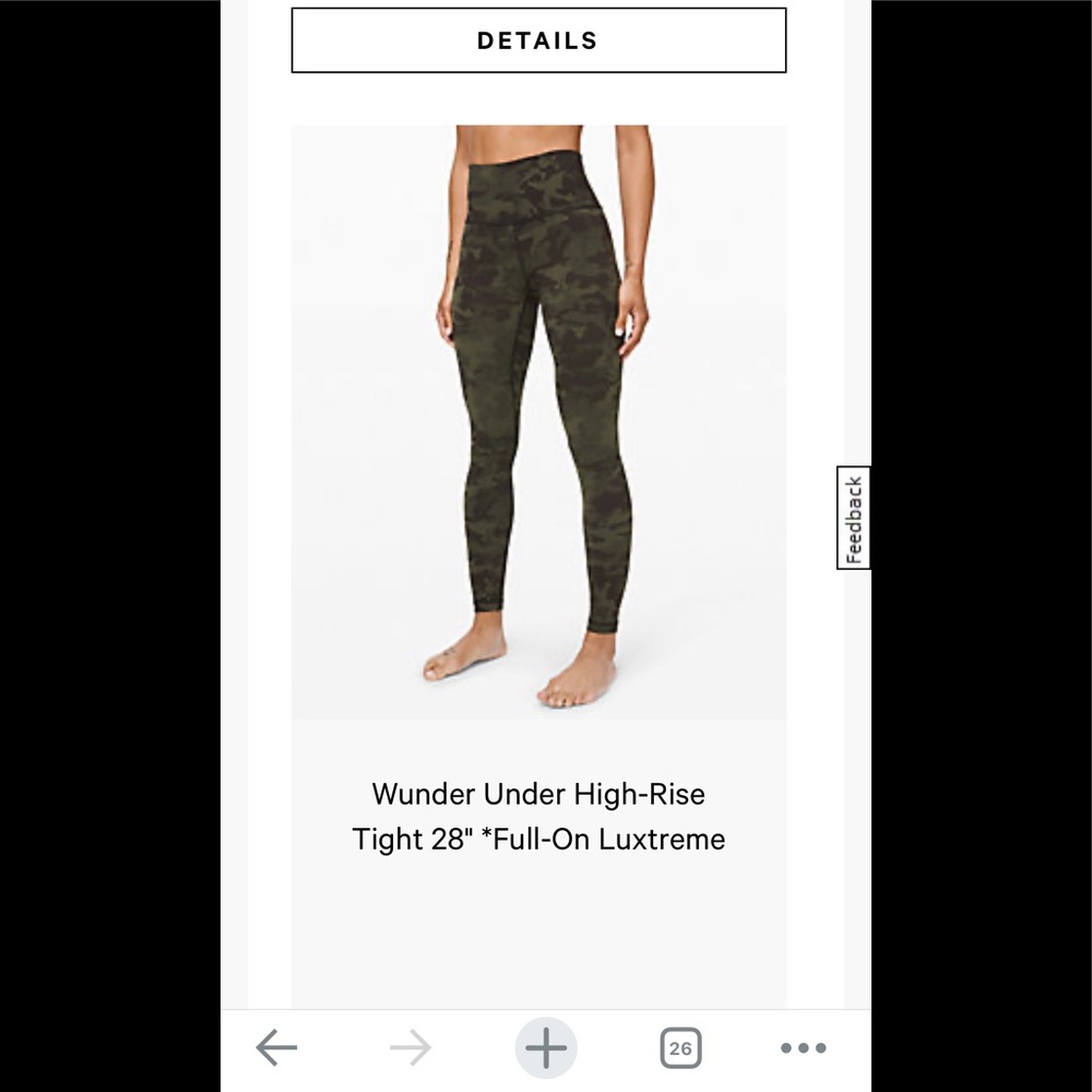 Lululemon wunder under leggings